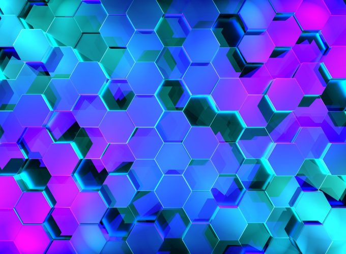 Wallpaper Geometry, Hexagon, Colors, 3D, 4K, Abstract 2597119164